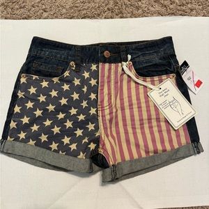 Women’s size 1/2 American Flag jean shorts